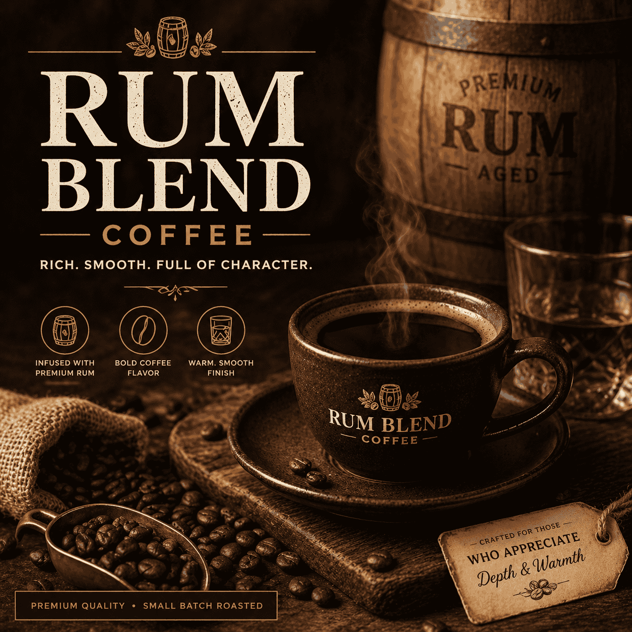 Rum Blend Coffee Kopi-Q